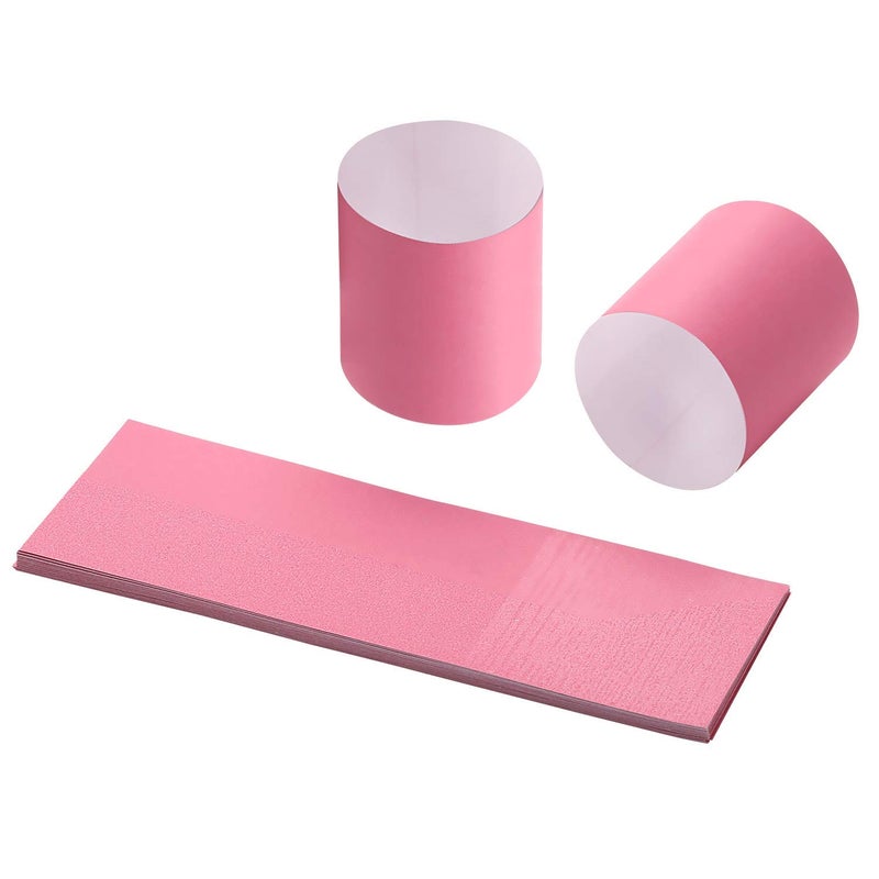Gmark Paper Napkin Band Box of 2500, Paper Napkin Rings self Adhesive (Pink) GM1103 - Image 1